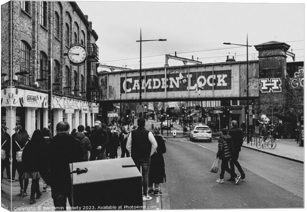 Camden Lock Sign  Canvas Print by Benjamin Brewty