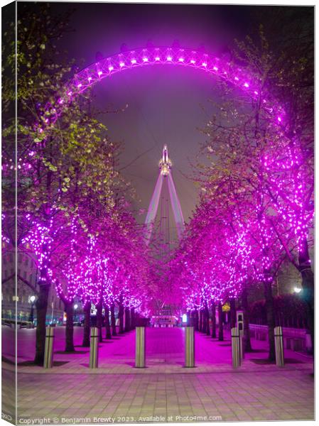 The London Eye  Canvas Print by Benjamin Brewty