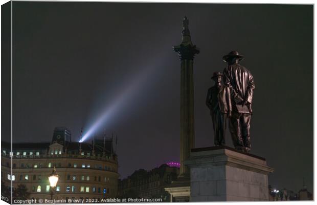 Trafalgar Square Canvas Print by Benjamin Brewty