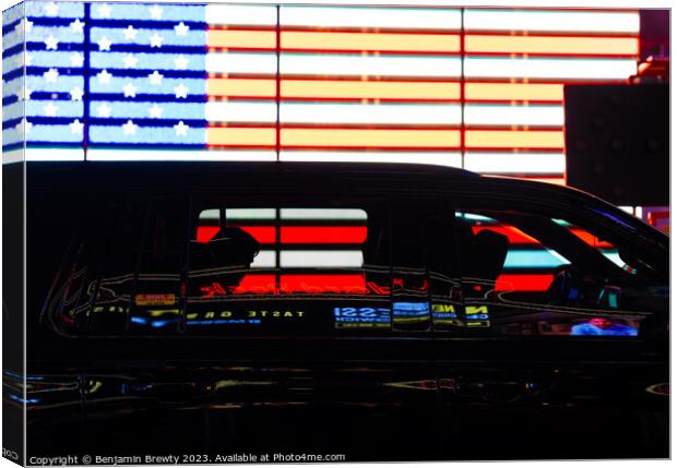 Times Square Silhouette  Canvas Print by Benjamin Brewty