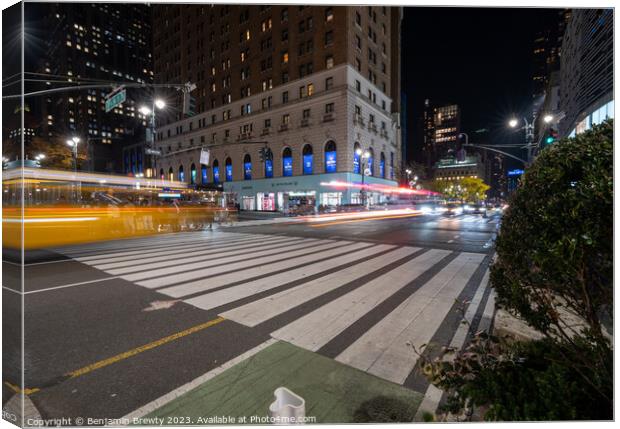 Outside Macy's Long Exposure Canvas Print by Benjamin Brewty