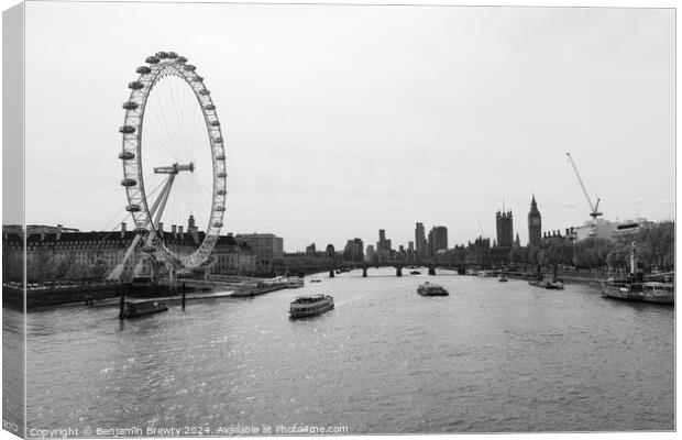 London Skyline Canvas Print by Benjamin Brewty