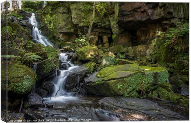 Lumsdale Falls  Canvas Print by Ian Mortlock