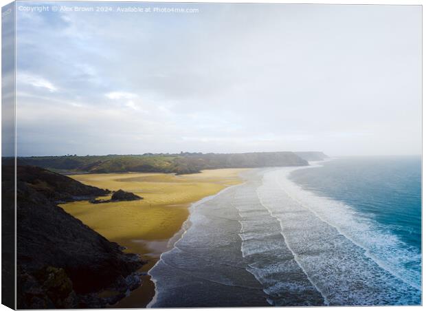 Blue and Gold Seascape Canvas Print by Alex Brown