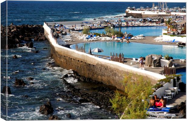 Lago Martiánez, Puerto de la Cruz, Tenerife, Spain Canvas Print by Fabrizio Troiani