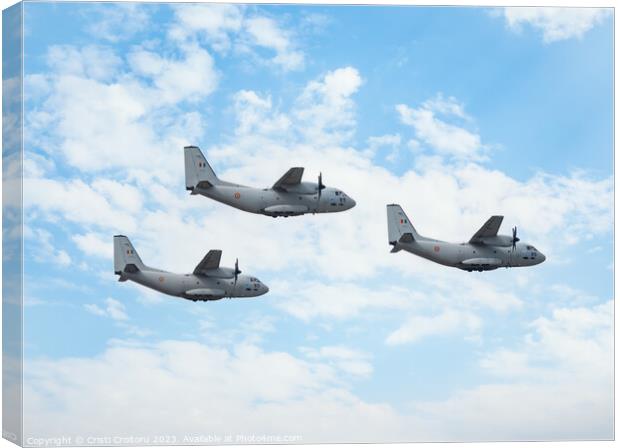C-27J Spartan military transport aircraft Canvas Print by Cristi Croitoru