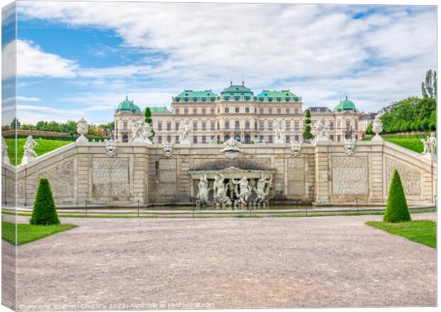 Belvedere Palace (Schloss Belvedere) in Vienna, Austria Canvas Print by Cristi Croitoru