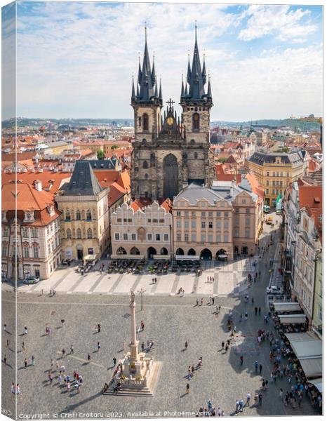  Church of Our Lady before Týn in the old square town of Prague Canvas Print by Cristi Croitoru