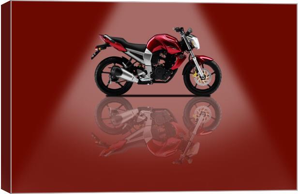 Yamaha FZ16 Spotlight Canvas Print by Steve Smith