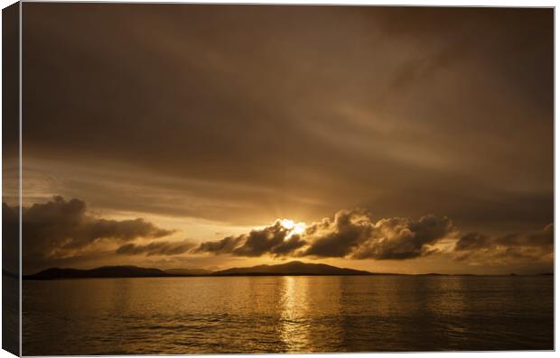 Hebridean Sunrise Canvas Print by Steve Smith