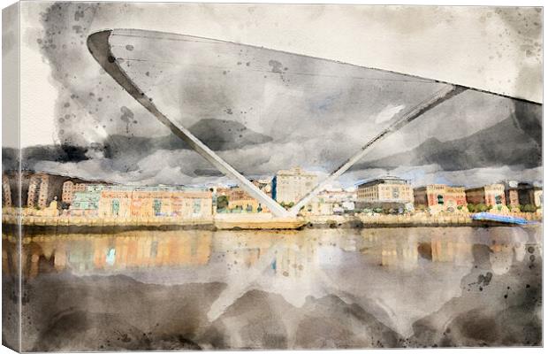 Gateshead Millennium Bridge Canvas Print by Steve Smith