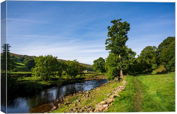 River Swale Muker Canvas Print by Steve Smith