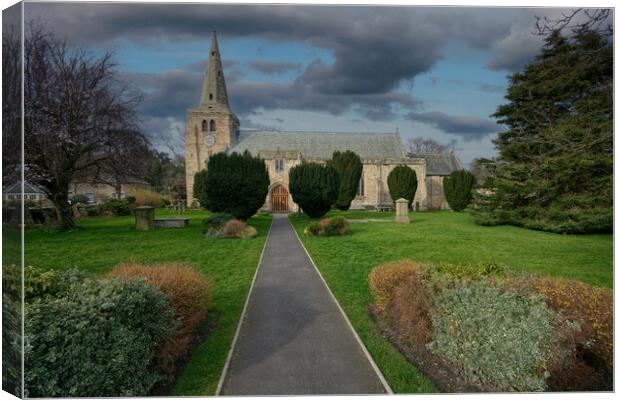 Church of St Lawrence, Warkworth Canvas Print by Steve Smith