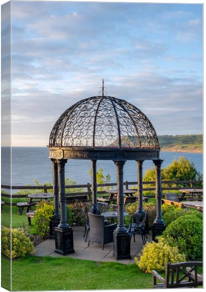 Fine Dining Robin Hoods Bay Canvas Print by Steve Smith