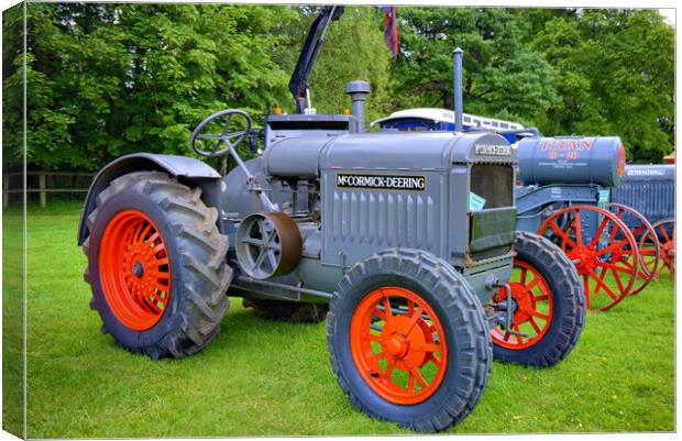 McCormick Deering Tractor Newby Hall Canvas Print by Steve Smith