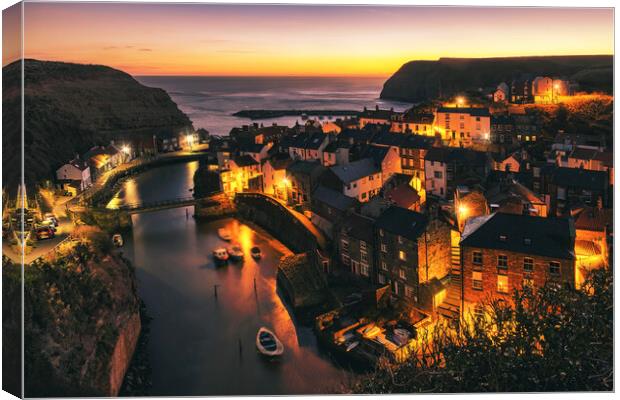 The Illuminated Beauty of Staithes Canvas Print by Steve Smith