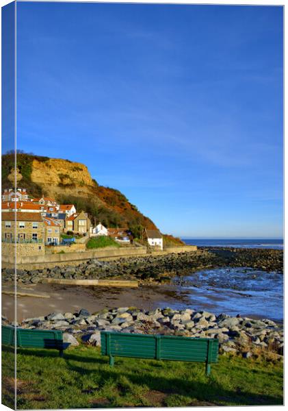 Runswick Bay North Yorkshire Canvas Print by Steve Smith