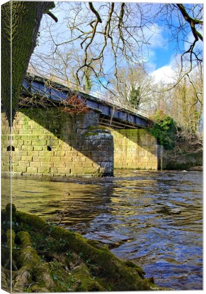 Old Railway Bridge Easby Canvas Print by Steve Smith