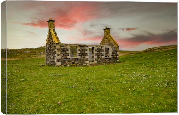 Lost Village Vatersay Canvas Print by Steve Smith
