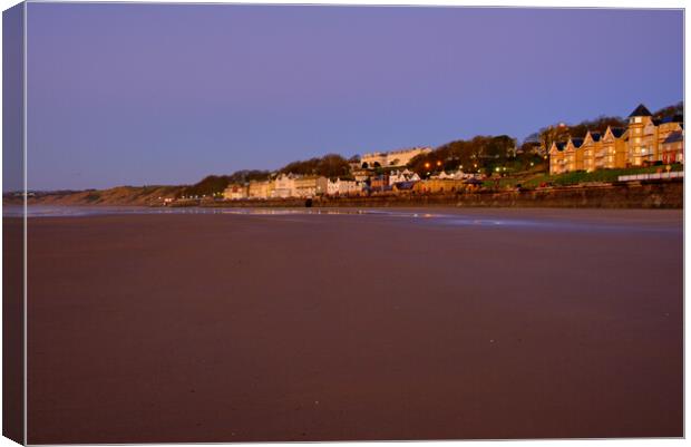 Filey Blue Hour Canvas Print by Steve Smith