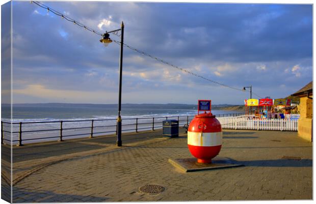 Serene Filey Coastline Canvas Print by Steve Smith