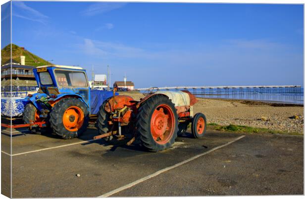 Saltburn By The Sea Tractors Canvas Print by Steve Smith