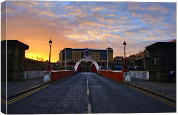 Low Level Bridge Sunrise Canvas Print by Steve Smith