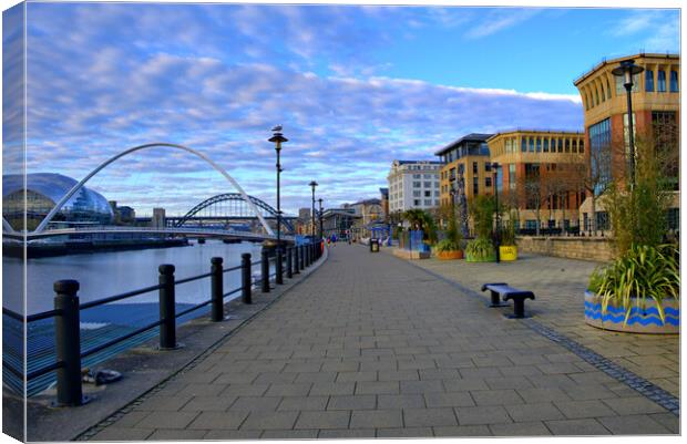 The Vibrant Newcastle Quayside Canvas Print by Steve Smith