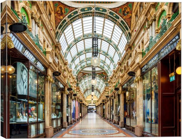 Leeds County Arcade Canvas Print by Steve Smith