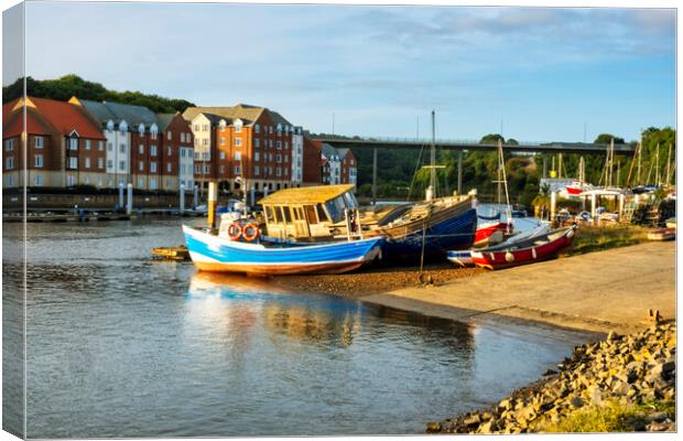 The River Esk Whitby Canvas Print by Steve Smith