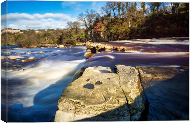 Majestic River Swale Falls Canvas Print by Steve Smith