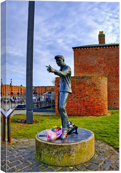 Billy Fury Statue Canvas Print by Steve Smith