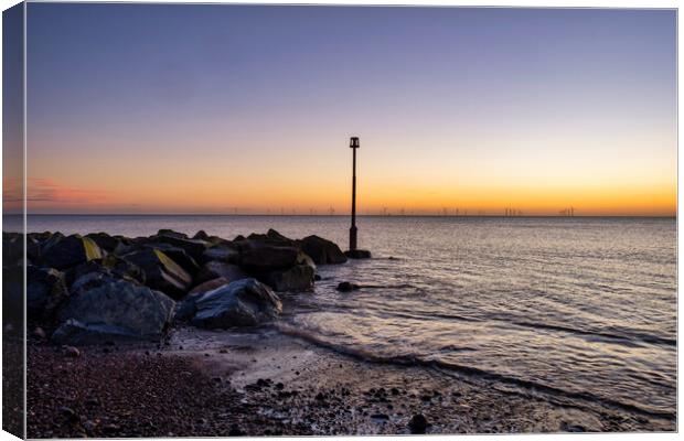 Withernsea Sunrise Canvas Print by Steve Smith