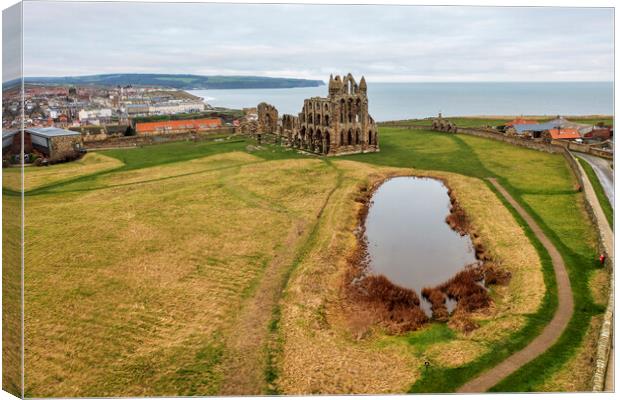 Whitby Abbey Canvas Print by Steve Smith