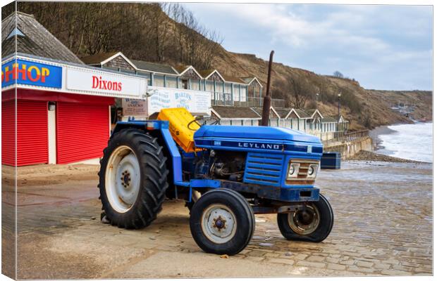 The Filey Tractor Canvas Print by Steve Smith