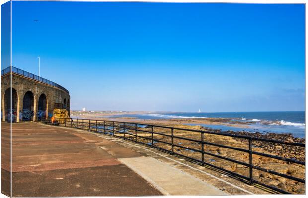 Whitley Bay Beach Canvas Print by Steve Smith