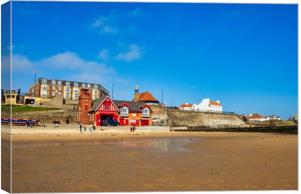 Cullercoats Beach Canvas Print by Steve Smith