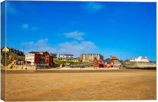 Cullercoats Beach Canvas Print by Steve Smith