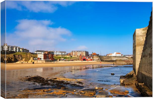 Cullercoats Beach Canvas Print by Steve Smith