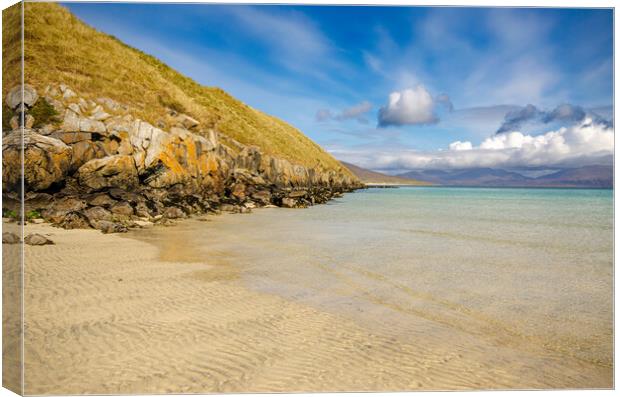 Horgabost Beach Isle Of Harris Canvas Print by Steve Smith