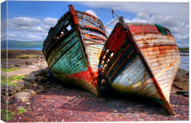 The Living Salen Wrecks Canvas Print by Steve Smith