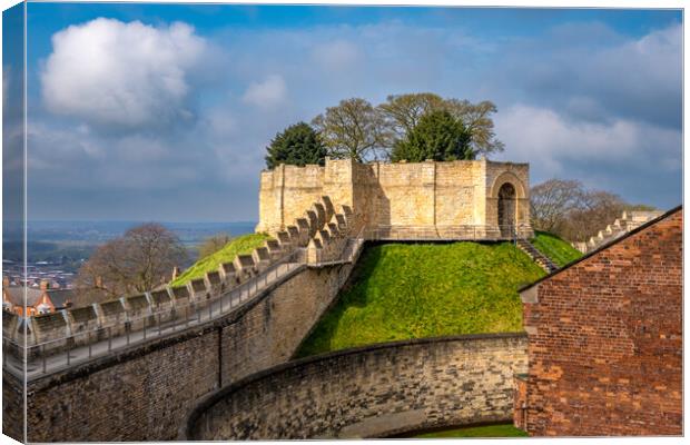 Lincoln Castle Canvas Print by Steve Smith