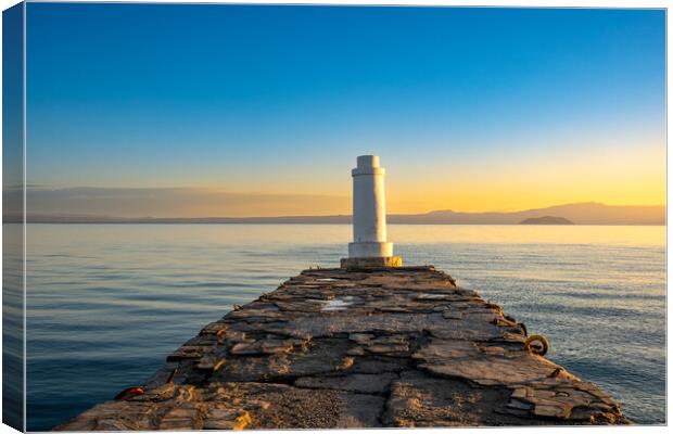 Serene Sunrise Over Halkidiki Beach Canvas Print by Steve Smith