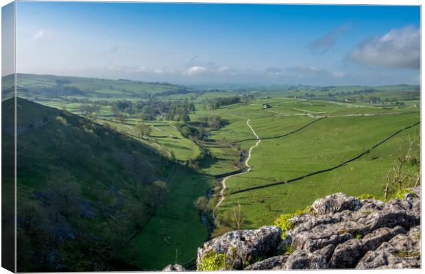 Malham Cove Views: Striking Natural Beauty Canvas Print by Steve Smith