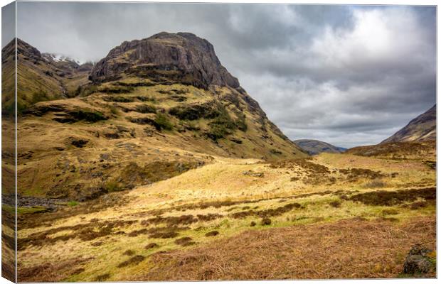 Conquering the Peaks of Glencoe's Three Sisters Canvas Print by Steve Smith