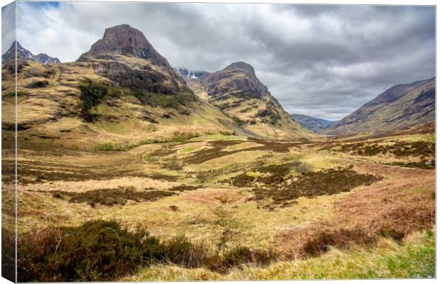 Conquering the Peaks of Glencoe's Three Sisters Canvas Print by Steve Smith