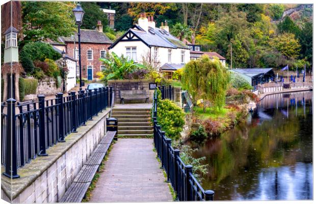 Capturing the Charm of Knaresborough Waterside Canvas Print by Steve Smith