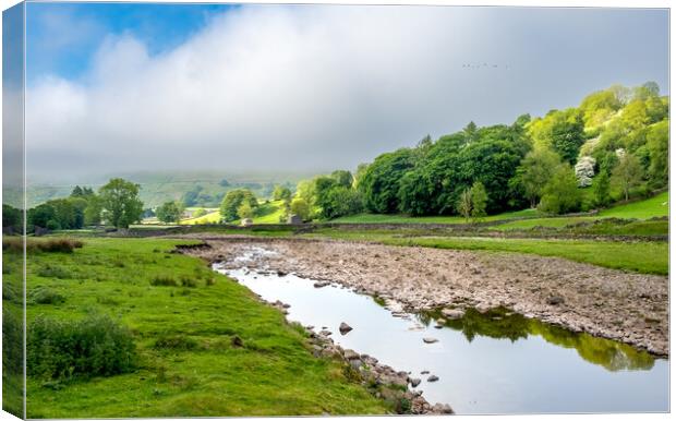 River Swale Muker Canvas Print by Steve Smith