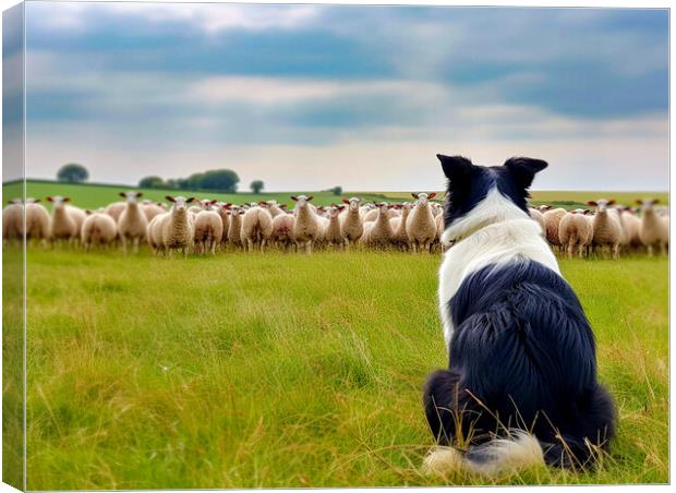 The Working Border Collie Canvas Print by Steve Smith
