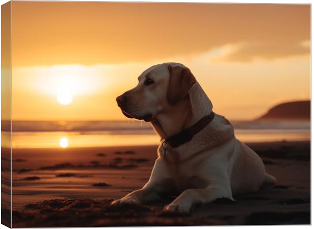 The Watchful Labrador Canvas Print by Steve Smith